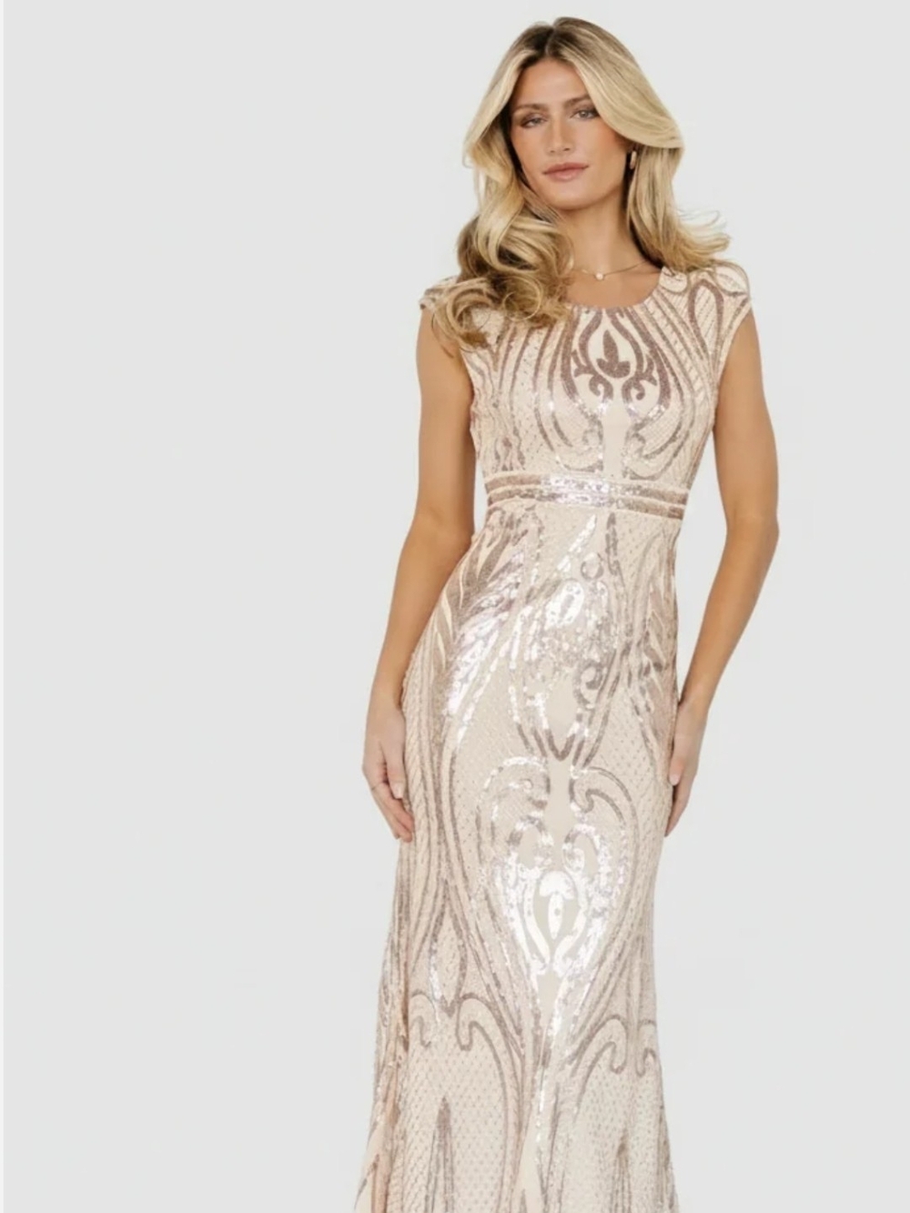 Baltic Born Alessia Gown- Champaign- Medium- NWT- $78.00